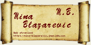 Mina Blažarević vizit kartica
